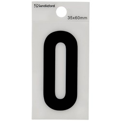 SANDLEFORD SELF ADHESIVE NUMBER H60mm - No.0